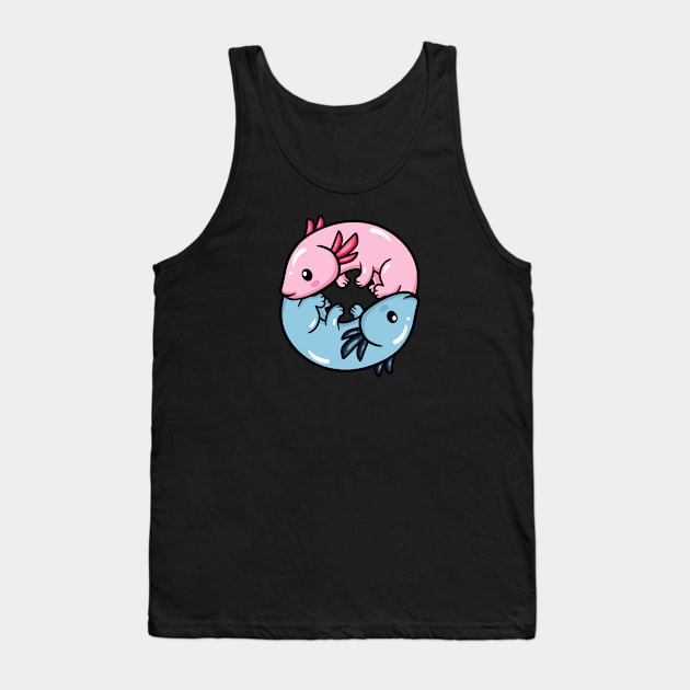 Axolotl Cute Tank Top by dentikanys